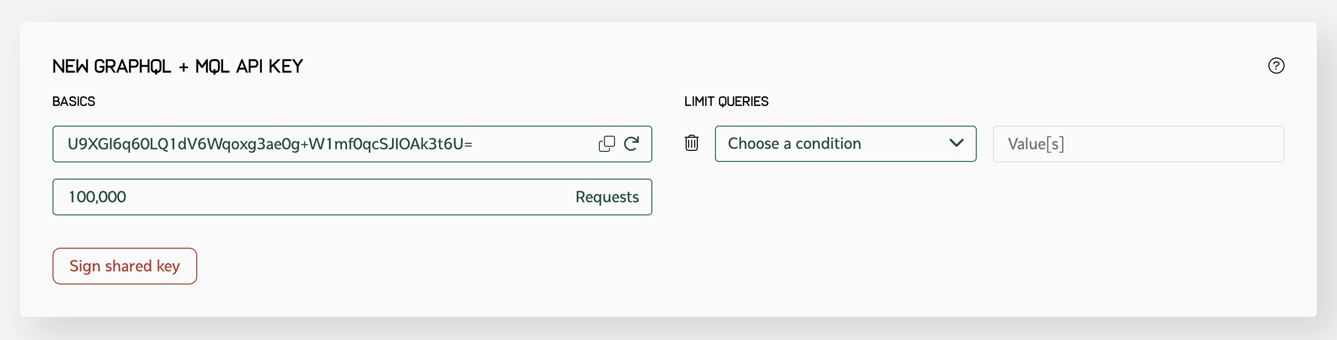 New GraphQL + MQL API Key